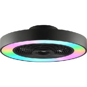 Brilliant - LED RGBW таванно осветително тяло с вентилатор CATANIA LED/37W/230V черно + дистанционно управление (BI0482)