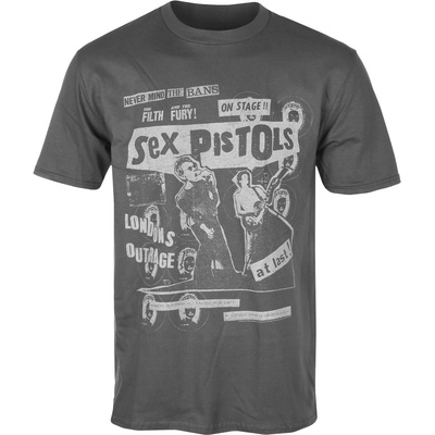 Low frequency Мъжка тениска Sex Pistols - On Stage - Grey - LOW FREQUENCY - SEP002TS