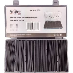 SILVER Термосвиваеми шлаухи черни комплект 196 бр. 8 размера 67445 (s11372)