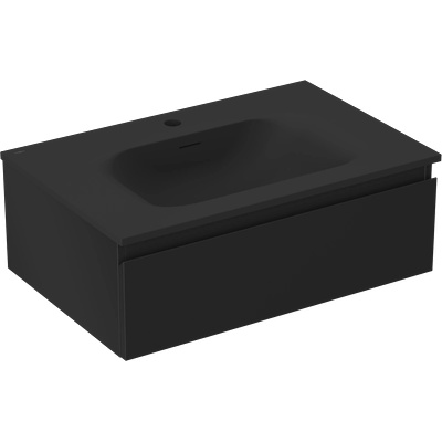 Orio шкаф за баня 70 см с мивка Vela, 1 чекмедже, черен мат - 91A10-07023-1-BF71-W23M71 (91A10-07023-1-BF71-W23M71)