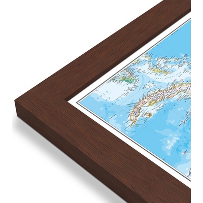 National Geographic Karibik - nástěnná mapa 90 x 60 cm Varianta: mapa v dřevěném rámu, Provedení: Pegi višeň