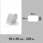 Niimbot A2A18918901, 45x20mm, 320 бр. , бели самозалепващи етикети (A2A18918901)
