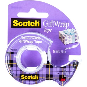3M Лепенка Scotch, подаръчна, прозрачна, 1 бр