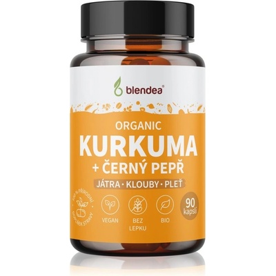 Blendea Organic Kurkuma + Piperin kapsuly na podporu zdravia pečene 90 kapsúl