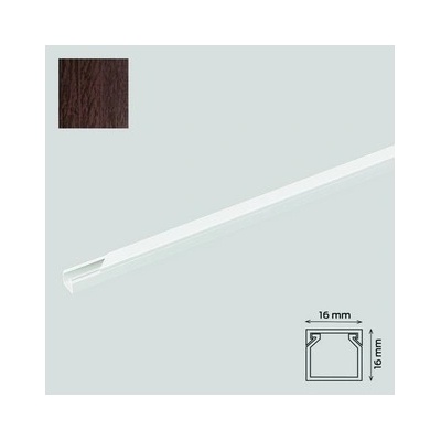 Canalux Žľab 16 x 16 mm mahagón
