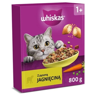 WHISKAS Adult s lahodným jahňacím mäsom 0,8 kg
