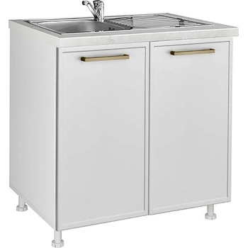 Matis Кухненски шкаф долен за вградена мивка alba d80/s бяло