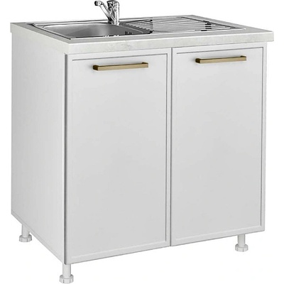 Matis Кухненски шкаф долен за вградена мивка alba d80/s бяло