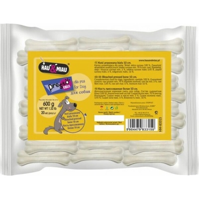 Hau&Miau PRESSED BONE BONE WHITE 10 x cm 20 x 600 g