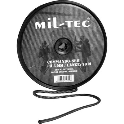 MIL-TEC Šňůra COMMANDO 5mm ČERNÁ 70m