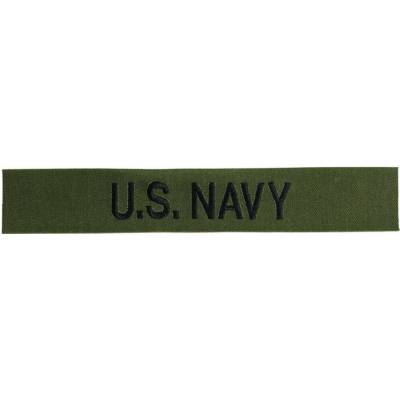 MILITARY RANGE Nášivka "U.S. NAVY" černá niť OLIV