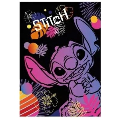 Stitch Sešit A5 Stitch black vzor 1 linka