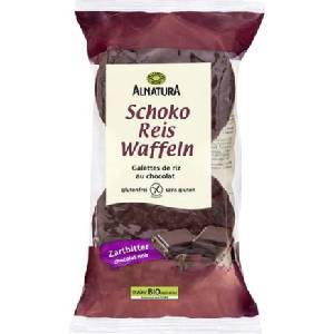 Alnatura Био оризови вафли с черен шоколад - 100 г