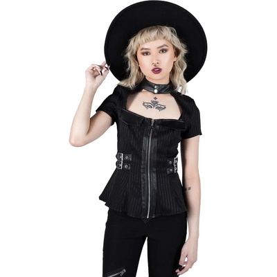 KILLSTAR дамска тениска (топ) KILLSTAR - Dark Enterprise - Pinstripe - KSRA003371