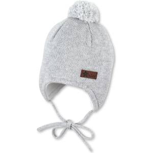 Sterntaler Детска зимна шапка (beanie) Sterntaler Kid's OCS Knitted Beanie Pompom Beanie - Silber Melange - размер 41 cm (904-2474-0212)