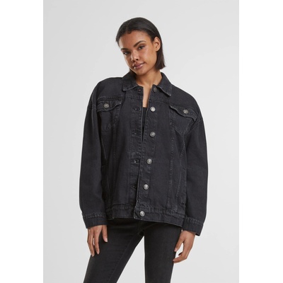 Urban Classics Дамско дънково яке в черен цвят Urban Classics Ladies Oversized 90's UB-TB6208-00709 - Черен, размер XS