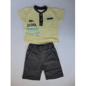 Marty Kids Комплект с къси панталонки в тъмно сиво, 74, 80, 86
