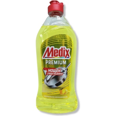 MEDIX препарат за измиване на съдове, Premium, Лимон, 415мл
