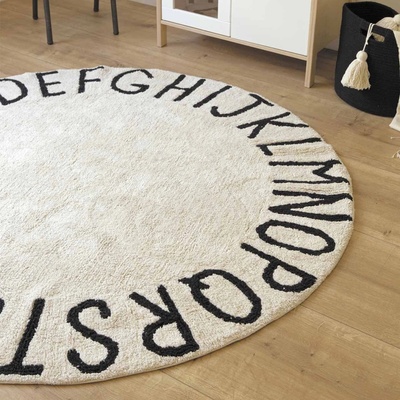 Lorena Canals Round ABC Natural-Black