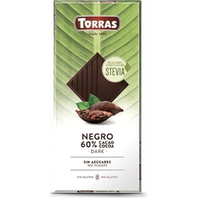 Torras Horká čokoláda so stéviou 100g