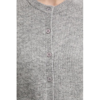 Samsoe Samsoe Вълнена жилетка Samsoe Samsoe SAANOURA в сиво F25200115 (F25200115)