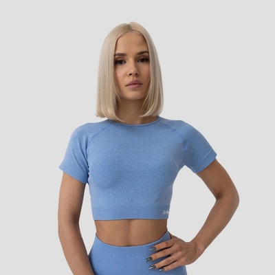 GymBeam Dámske tričko FLO Crop-Top Blue