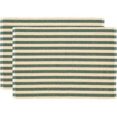 Södahl Set dvou zelených prostírání Stripe 48x33 cm