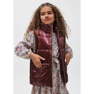 Mayoral Ватиран плътен елек във вишнево за момиче Mayoral