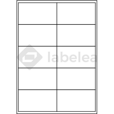 Labelea Samolepiace etikety 101x57 mm biele papierové, na hárku A4, pre laserovú a atramentovú tlač, Farba etikiet Biela, Počet hárkov v balení 100 EPS101057W010S