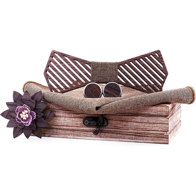 BB Wood Watches Стилен сет - дървени аксесоари за костюм | ДЪРВЕНИ ПАПИОНКИ