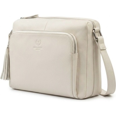 Paolo Peruzzi Smetanová dámská kožená crossbody kabelka Jacomina