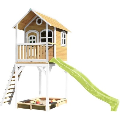 axi Къща за игра Romy, AXI с пясъчник, Green Slide (A030.070.11)