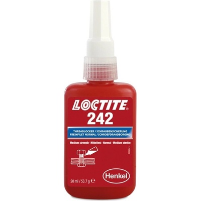 Loctite 242 Středněpevnostní zajišťovač kovových závitů 50 ml