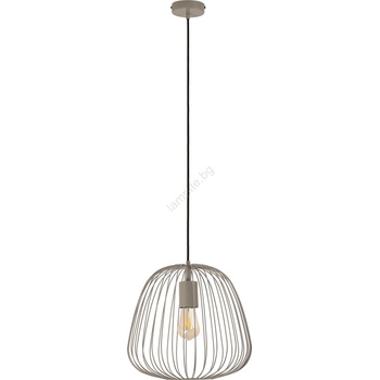 Helam Пендел на кабел OVELLA 1xE27/15W/230V Ø 36 см сив (HE1819)