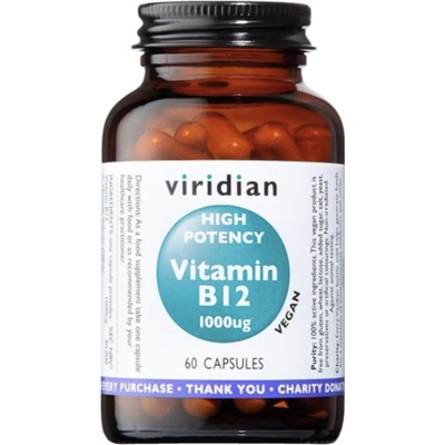 Viridian High Potency Vitamin B12 1000 ug 60 kapslí