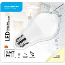 Modee Lighting LED Smart žiarovka A60 8,8W neutrálna biela, pohybový senzor MSL-G4000K8,8WE27-PIR