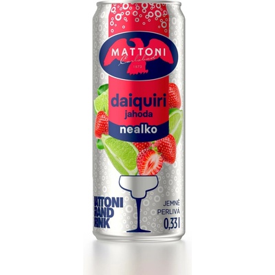 Mattoni Minerální voda Daiquiri jahoda plech 24x 0,33 l