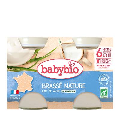 Babybio Brassé z francúzskeho mlieka natur 2 x 130 g