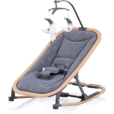 Chipolino VELVET graphite wood lehátko pre deti