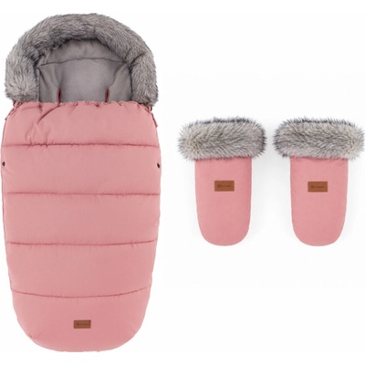 Petite&Mars Set zimní Comfy 4v1 + rukavice na kočárek Fjora Old Rose