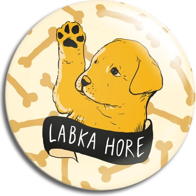 Labka Hore odznak ťapko béžová
