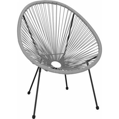 SPRINGOS LOA GF0086 šedé Ratanové zahradní křeslo