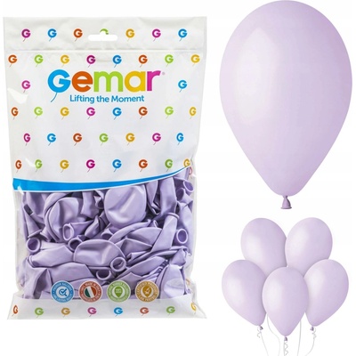 BALÓNKY Světle fialové pastelové 26cm 10" GEMAR Latexové Gumové #079