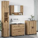 vidaXL Комплект мебели за баня 4 бр. Дъб 35 x 30 x 192 см (3393092)