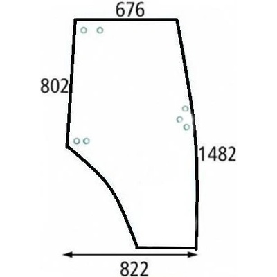 Sklo dveří levé - KS (M97,P,F) 53369092