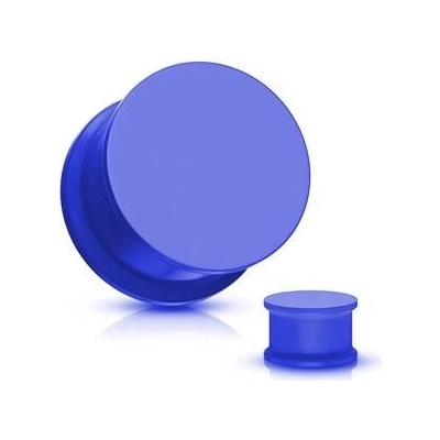 Šperky4U plug do ucha silikon modrá PL01020B-08