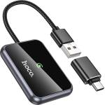 hoco. Безжичен CarPlay адаптер Hoco, USB A / USB C, HU1, черен