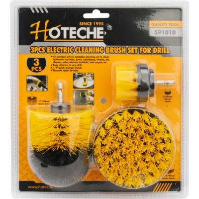 Sada kartáčov na čistenie do vŕtačky 3ks 2", 3-1/2", 4" HOTECHE HT591010