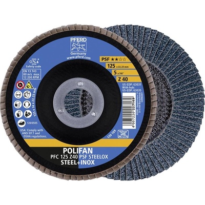 Pferd Vejárovitý brúsny kotúč 125 x 22.23 mm 67764125 10 ks