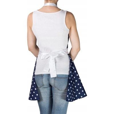 Froster Tečkovaná kuchyňská zástěra ve tvaru šatů